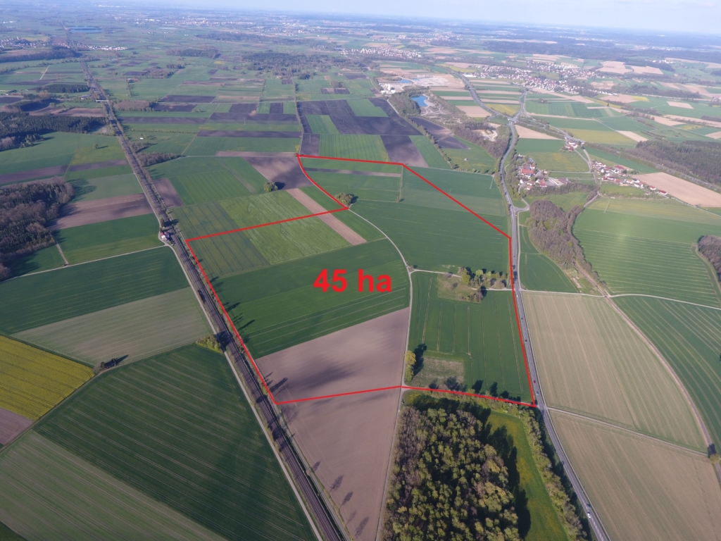 Geplantes Industriegebiet im Risstal nördlich von Herrlishöfen